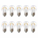 10 x Merkur LED Curved Filament Tropfen 1W = 12W E27 klar...