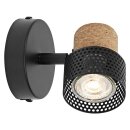 Ledvance LED Deckenleuchte Decor Spot Cork Schwarz 3,4W GU10 230lm Warmweiß 3000K Ra>90 Dimmbar