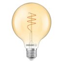 Osram LED Spiral Filament G80 Globe 4,9W = 40W E27 gold 470lm extra warmweiß 2200K DIMMBAR