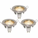 3 x Ledvance LED Einbauleuchte Spot Essential Nickel gebürstet 2,6W GU10 230lm warmweiß 2700K