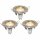 3 x Ledvance LED Einbauleuchte Spot Essential Nickel gebürstet 2,6W GU10 230lm warmweiß 2700K