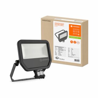 Ledvance LED Fluter Schwarz IP65 50W 6000lm Neutralweiß 4000K Bewegungsmelder