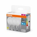 3 x Osram LED Filament Tropfen 5,9W = 60W E14 matt 806lm kaltweiß 6500K Tageslicht