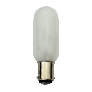 Merkur Glühbirne T25 Röhre 15W B15d matt 240V Glühlampe 25 Watt warmweiß dimmbar