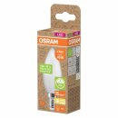 Osram LED Kerze 4,9W = 40W E14 matt 470lm warmweiß 2700K recycelter Kunststoff