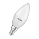 Osram LED Kerze 3,3W = 25W E14 matt 250lm warmweiß 2700K recycelter Kunststoff