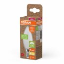 Osram LED Kerze 3,3W = 25W E14 matt 250lm warmweiß 2700K recycelter Kunststoff