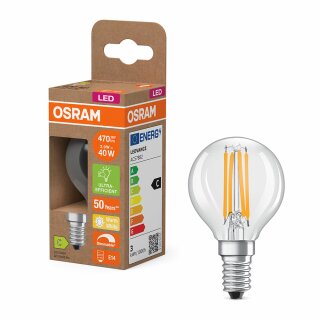 Osram LED Filament Tropfen 2,9W = 40W E14 klar 470lm warmweiß 2700K DIMMBAR ultra effizient