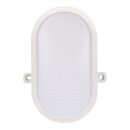 LED´s light Außenlampe Ovalleuchte Weiß IP65 9W 900lm Neutralweiß 4000K 120°