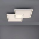 LeuchtenDirekt LED Deckenleuchte Edging Weiß 68x68cm 59W 3600lm 2700K-5000K Dimmbar mit Fernbedienung