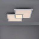 LeuchtenDirekt LED Deckenleuchte Edging Weiß 68x68cm 59W 3600lm 2700K-5000K Dimmbar mit Fernbedienung