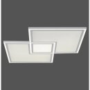 LeuchtenDirekt LED Deckenleuchte Edging Weiß 68x68cm 59W 3600lm 2700K-5000K Dimmbar mit Fernbedienung