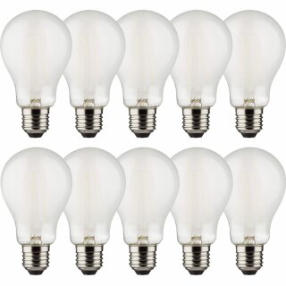 10 x LED Filament A60 Birne 2,5W = 25W E27 matt 260lm warmweiß 2700K