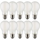 10 x LED Filament A60 Birne 2,5W = 25W E27 matt 260lm warmweiß 2700K