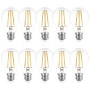 10 x LED Filament A60 Birne 6W = 60W E27 klar 810lm...