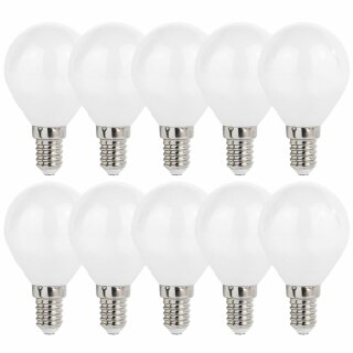 10 x LED Filament Tropfen 5,5W = 40W E14 opal 470lm warmweiß 2700K Ra>95 DIMMBAR