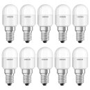 10 x Osram LED Leuchtmittel Special T26 Röhre Kühlschrank 2,3W = 20W E14 matt 200lm Tageslicht 6500K kaltweiß