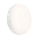 Spectrum LED Außenleuchte Wandlampe Weiß rund Ø14cm IP54 8W 940lm Neutralweiß 4000K 120°