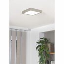 Eglo LED Deckenleuchte Aufbaupanel Fueva 5 Nickel matt 21x21cm 17W 2000lm Warmweiß 3000K