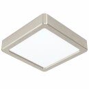 Eglo LED Deckenleuchte Aufbaupanel Fueva 5 Nickel matt 16x16cm 11W 1350lm Warmweiß 3000K