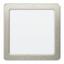 Eglo LED Deckenleuchte Aufbaupanel Fueva 5 Nickel matt 16x16cm 11W 1350lm Warmweiß 3000K