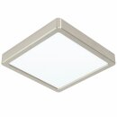 Eglo LED Deckenleuchte Aufbaupanel Fueva 5 Nickel matt 23x23cm 16W 1800lm Neutralweiß 4000K