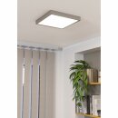 Eglo LED Deckenleuchte Aufbaupanel Fueva 5 Nickel matt 29x29cm 20,5W 2450lm Warmweiß 3000K