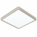 Eglo LED Deckenleuchte Aufbaupanel Fueva 5 Nickel matt 29x29cm 20,5W 2450lm Warmweiß 3000K