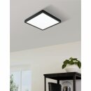 Eglo LED Deckenleuchte Aufbaupanel Fueva 5 Schwarz 21x21cm 16,5W 2000lm Neutralweiß 4000K