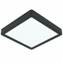 Eglo LED Deckenleuchte Aufbaupanel Fueva 5 Schwarz 21x21cm 16,5W 2000lm Neutralweiß 4000K