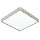 Eglo LED Deckenleuchte Aufbaupanel Fueva 5 Nickel matt 29x29cm 20W 2500lm Neutralweiß 4000K