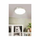 Eglo LED Deckenleuchte Aufbaupanel Fueva 5 Nickel matt Ø29cm 20W 2500lm Neutralweiß 4000K