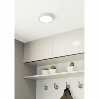 Eglo LED Deckenleuchte Aufbaupanel Fueva 5 Weiß Ø16cm 11W 1350lm Warmweiß 3000K