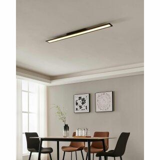 Eglo LED Smart+ Aufbaupanel Crosslink-Z Schwarz 120x10cm 33,5W 4150lm CCT 2700K-6500K Dimmbar App Google Alexa Bluetooth ZigBee