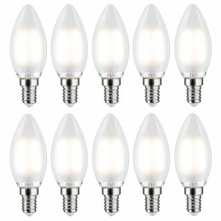 10 x Paulmann LED Filament Kerzen 5W = 40W E14 matt 470lm warmweiß 2700K DIMMBAR