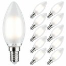 10 x Paulmann LED Filament Kerzen 5W = 40W E14 matt 470lm warmweiß 2700K DIMMBAR