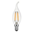 mlight LED Filament Windstoßkerze 4W = 30W E14 klar...