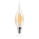 mlight LED Filament Windstoßkerze 4W E14 Gold 350lm...