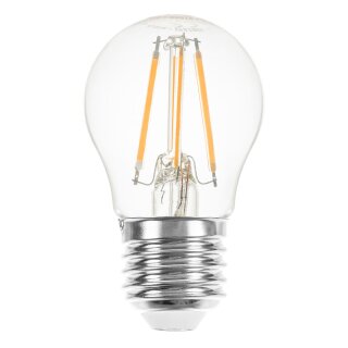 lampsplus LED Filament Tropfen 4W fast 40W E27 klar 390lm Warmweiß 2700K DIMMBAR