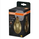 6 x Osram LED Filament Leuchtmittel Vintage 4W = 40W E27 Gold 470lm Extra Warmweiß 2400K