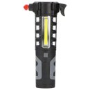 Shada LED Arbeitsleuchte Taschenlampe Schwarz 3W 210lm Tageslicht 6500K für 3 x AA Batterien Rettungshammer