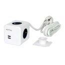 Aura Line Power Cube Weiß 4 x Schuko-Steckdosen 2 x...