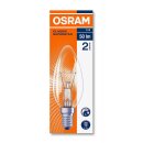 Osram Glühbirne Kerze 11W E14 klar 50lm Glühlampe Warmweiß 2700K dimmbar