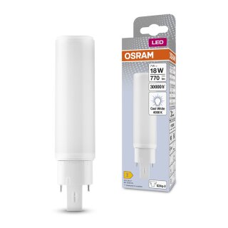 Osram LED Dulux D/E HF & AC 7W = 18W/840 G24q-2 4P 770lm Neuralweiß 4000K