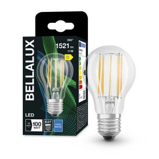 Bellalux LED Filament A60 Birne 11W = 100W E27 klar 1521lm Neutralweiß 4000K