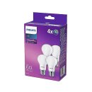 4 x Philips LED Leuchtmittel A60 Birnen 8W = 60W E27 matt...