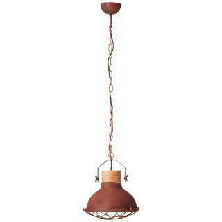 Brilliant Pendelleuchte Emma Rost Holz Ø33cm max. 40W E27 kürzbar