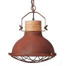 Brilliant Pendelleuchte Emma Rost Holz Ø33cm max. 40W E27 kürzbar