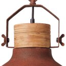 Brilliant Pendelleuchte Emma Rost Holz Ø33cm max. 40W E27 kürzbar