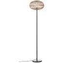 Brilliant Stehleuchte Woodball Bambus Schwarz/Natur 153cm max. 60W E27 mit Schalter